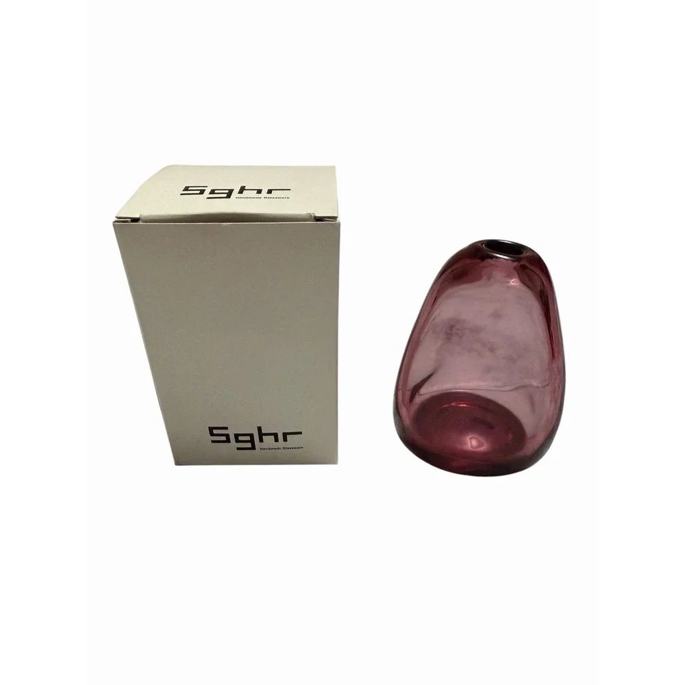 Sghr Sugahara Mini Biomorphic Blown Glass Bud Vase 3